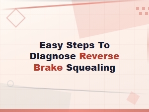 Easy Steps to Diagnose Reverse Brake Squealing